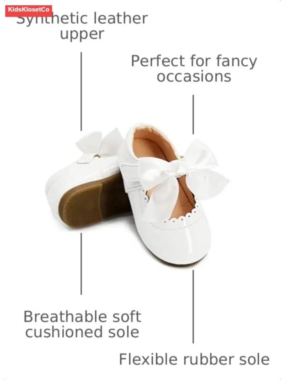 Toddler Girls Ballet Flats Sparkle Wedding Party Princess Mary Jane Shoes